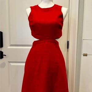 Elegant Red Sleeveless Dress